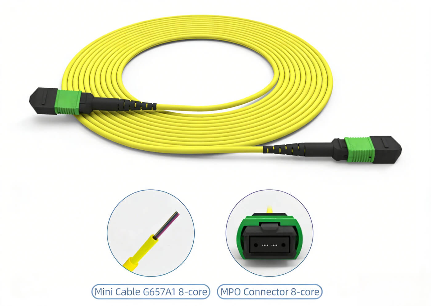 MPO fiber optic patch cord multimode OM3 OM4