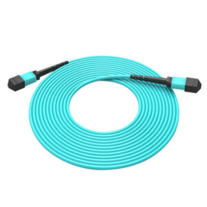 OM4 multimode MPO fiber optic patch jumper