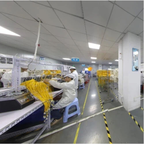 Fiber patch cord MPO cable production workshop process