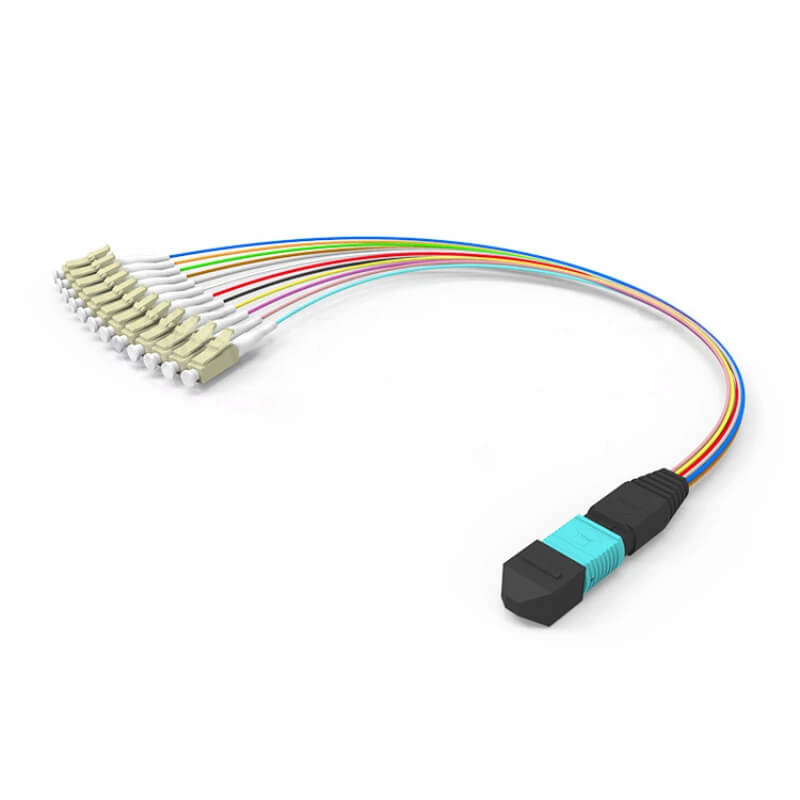 Low loss MPO fiber jumper optical communication