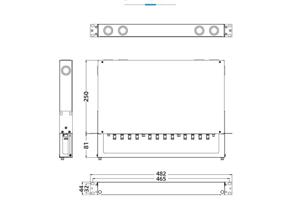 2448 Core Fiber Distribution Cabinet, 1921 Inch Rack-Mounted, Fusion & Storage