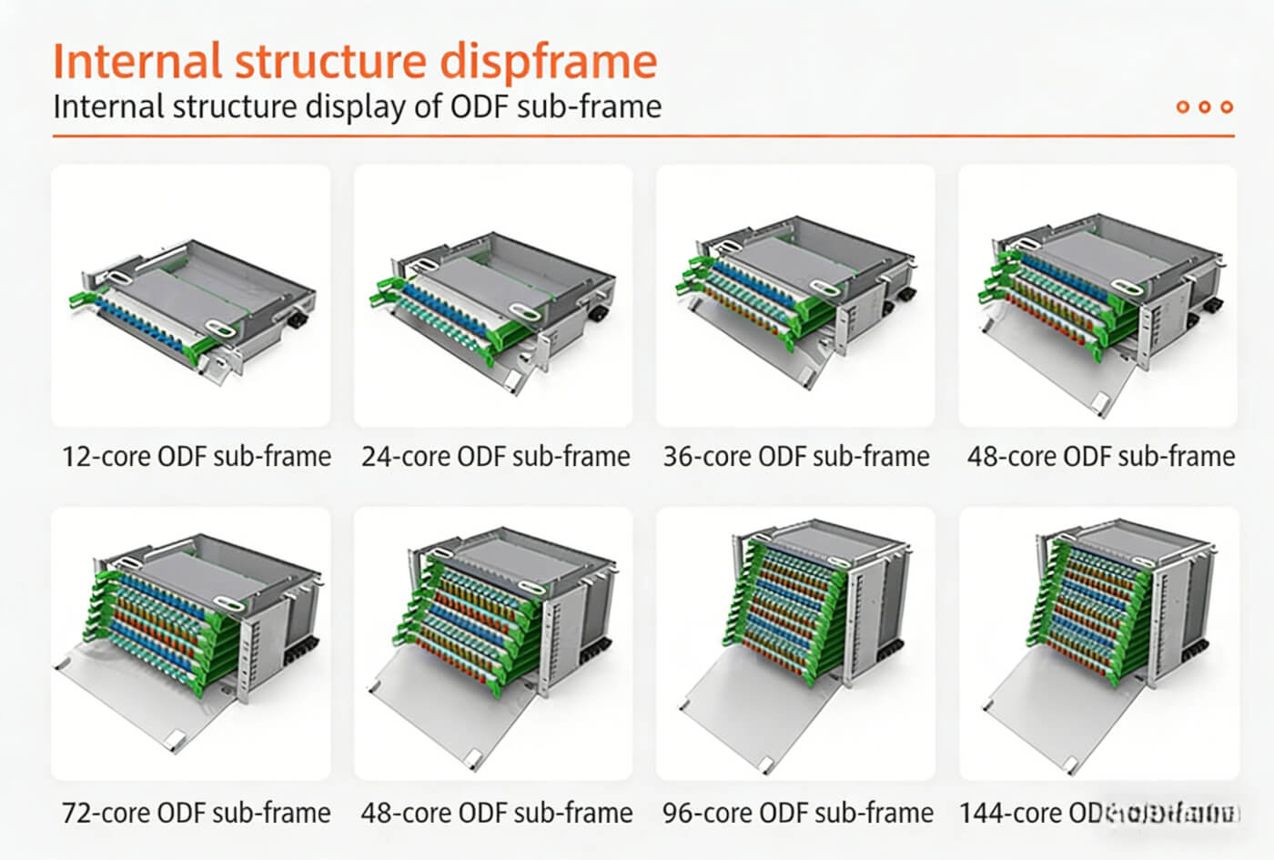 24 core rack mount fiber ODF patch panel distribution cabinet