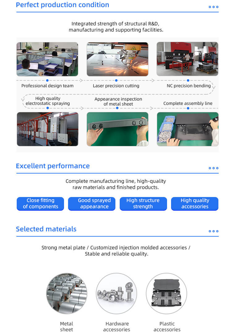 Multi connector SC LC FC fiber termination box 8 12 24 core patch panel