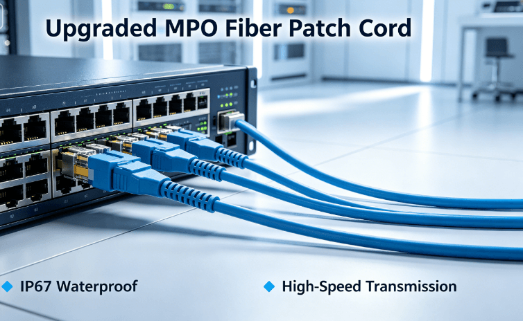 Upgraded MPO fiber patch cord IP67 waterproof for smart industrial optical interconnection